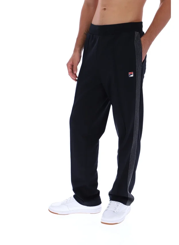 Pantalon de jogging Tavis noir à jambes droites et coutures contrastées