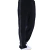Pantalon de jogging Tavis noir à jambes droites et coutures contrastées
