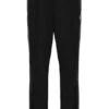 Pantalon de jogging Tavis noir à jambes droites et coutures contrastées