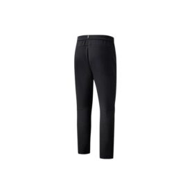 Pantalon de sport en maille athlétique, coupe droite, couleur unie, noir