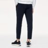 Pantalon de sport en maille athlétique, coupe droite, couleur unie, noir