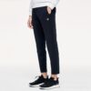 Pantalon de sport en maille athlétique, coupe droite, couleur unie, noir