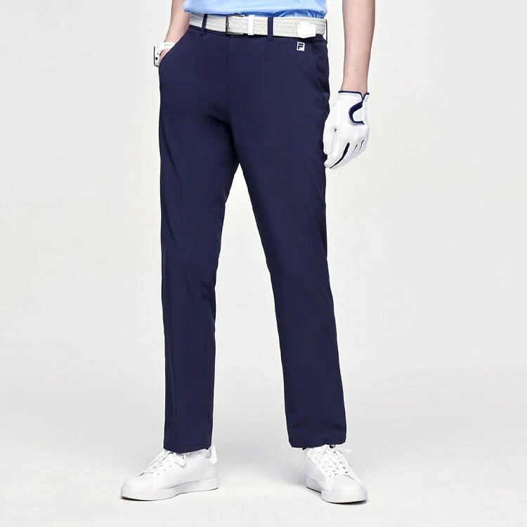 Pantalon de sport long tissé unie bleu