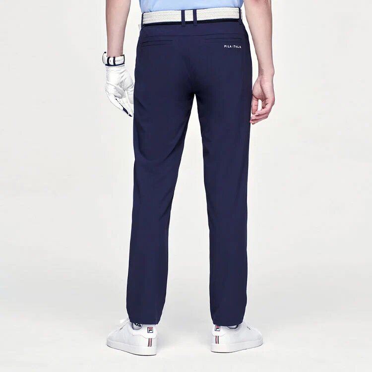 Pantalon de sport long tissé unie bleu