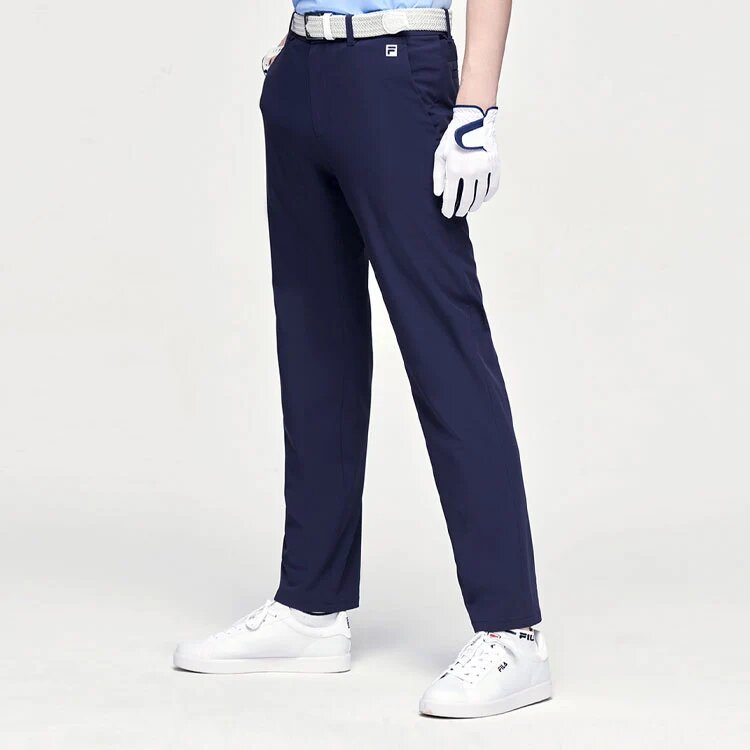 Pantalon de sport long tissé unie bleu