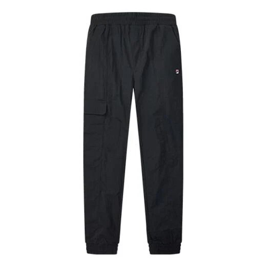 Pantalon de sport tissé avec logo sur le côté, bleu