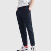 Pantalon de sport tissé avec logo sur le côté, bleu