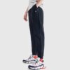 Pantalon de sport tissé avec logo sur le côté, bleu