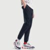 Pantalon de sport tissé avec logo sur le côté, bleu