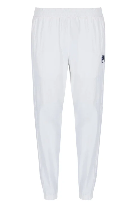 Pantalon de sport tissé blanc cassé