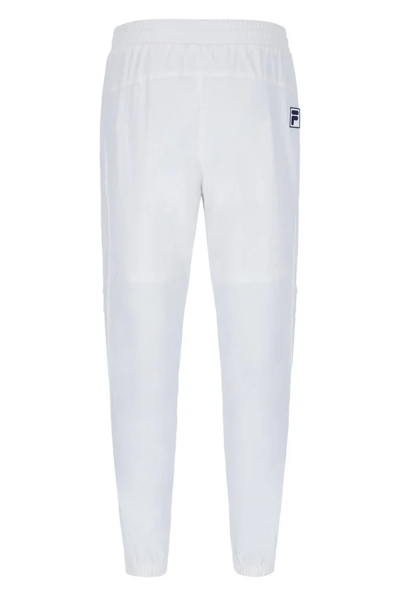 Pantalon de sport tissé blanc cassé
