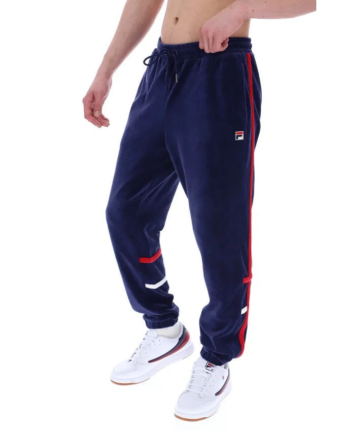 Pantalon de survêtement Fila Otello à empiècements contrastés, bleu marine