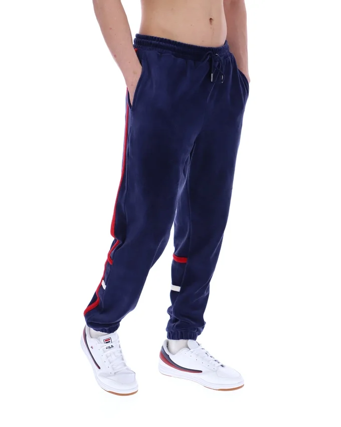 Pantalon de survêtement Fila Otello à empiècements contrastés, bleu marine