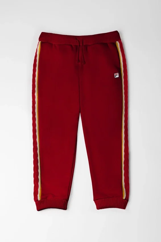 Pantalon de survêtement Fila rouge à revers en maille