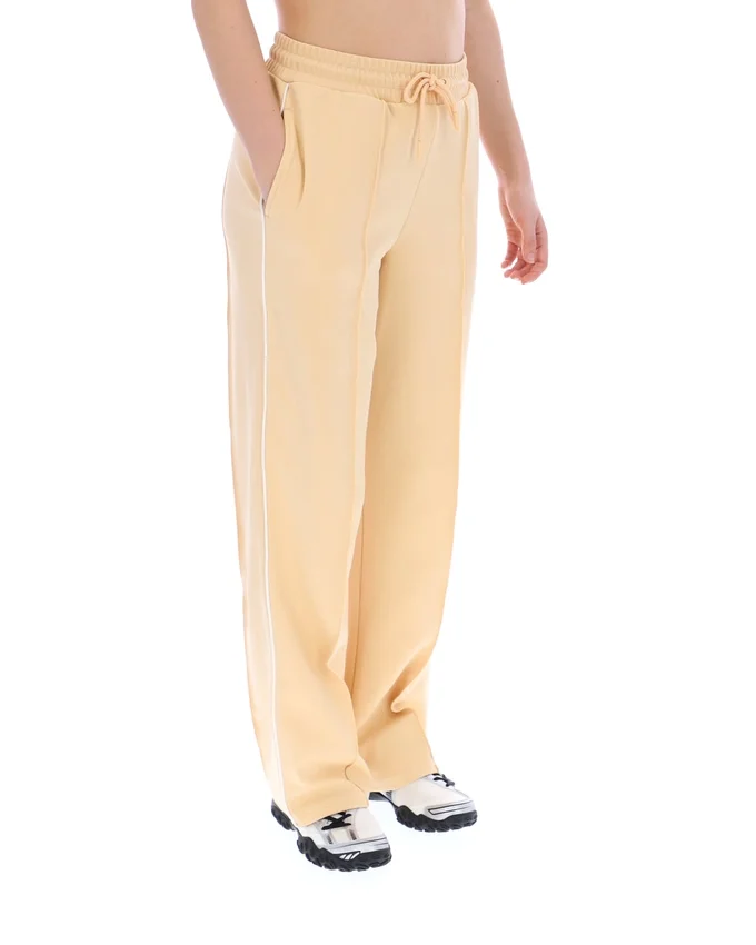 Pantalon de survêtement Marina à jambes larges, beige classique