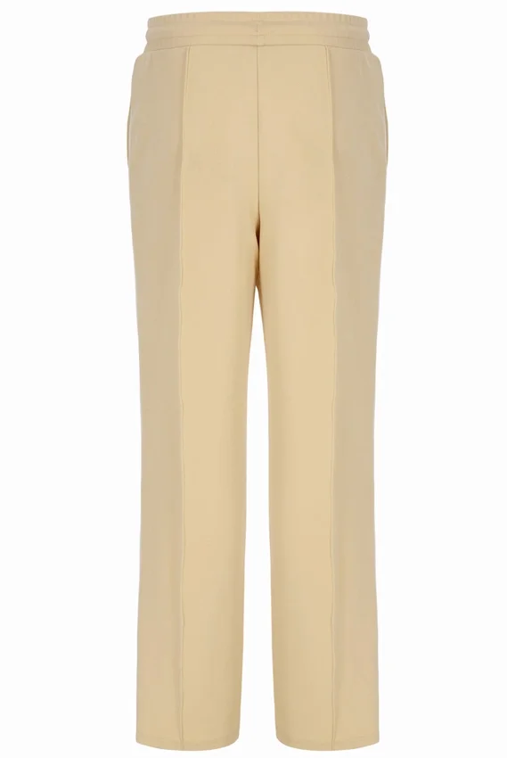 Pantalon de survêtement Marina à jambes larges, beige classique