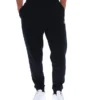 Pantalon de survêtement noir Visconti à poignets contrastés