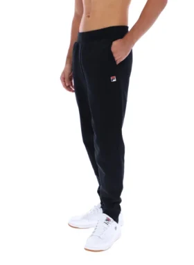 Pantalon de survêtement noir Visconti à poignets contrastés