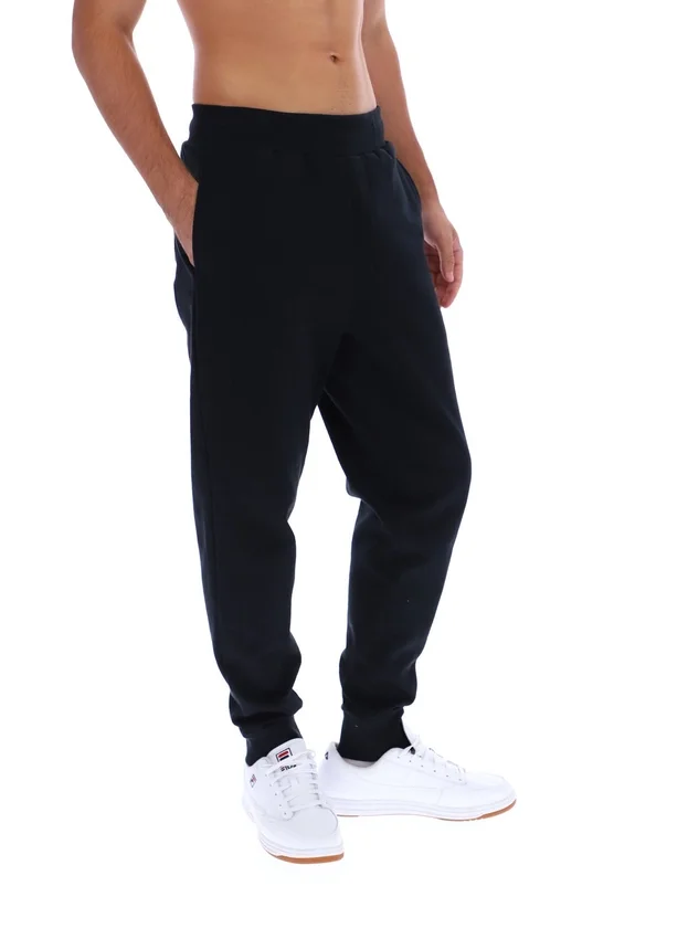 Pantalon de survêtement noir Visconti à poignets contrastés