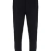 Pantalon de survêtement noir Visconti à poignets contrastés