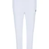 Pantalon de survêtement unisexe blanc à coutures contrastées
