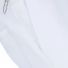 Pantalon de survêtement unisexe blanc à coutures contrastées