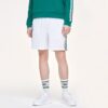 Pantalon de tennis à côtés en tissu respirant pour homme, blanc