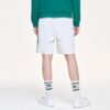 Pantalon de tennis à côtés en tissu respirant pour homme, blanc