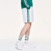 Pantalon de tennis à côtés en tissu respirant pour homme, blanc