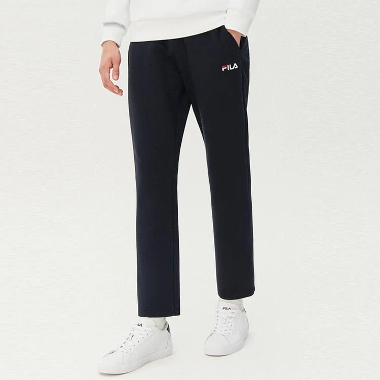 Pantalon droit décontracté Pantalon long en maille sportive isolant Bleu