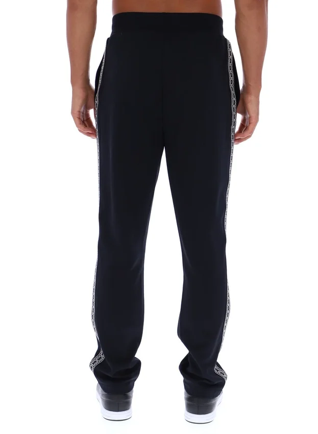 Pantalon droit Layton noir avec bande décorative