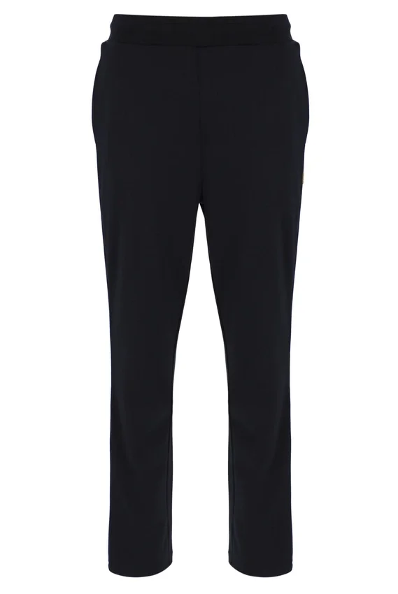 Pantalon droit Layton noir avec bande décorative