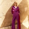 Pantalon droit Ventisei violet