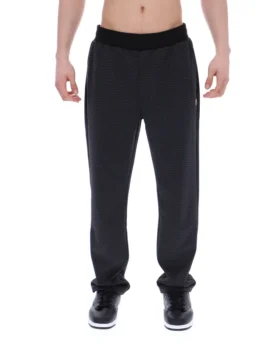 Pantalon Edward à chevrons noir