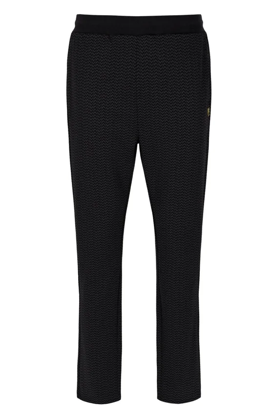 Pantalon Edward à chevrons noir