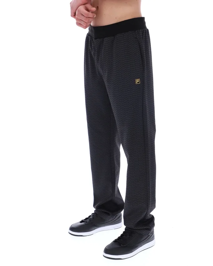 Pantalon Edward à chevrons noir