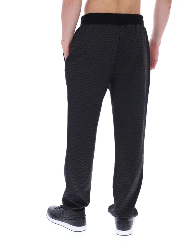 Pantalon Edward à chevrons noir