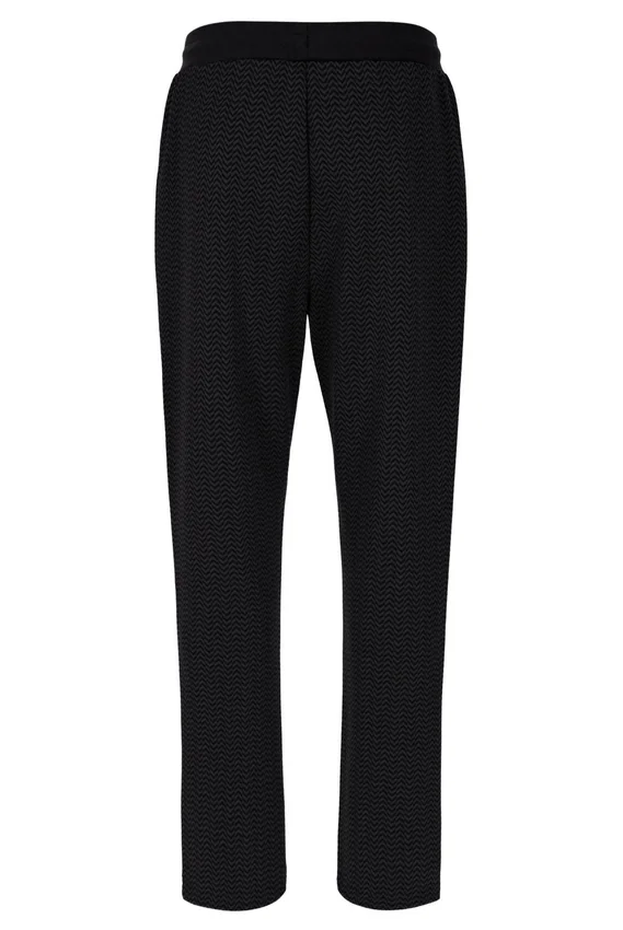 Pantalon Edward à chevrons noir