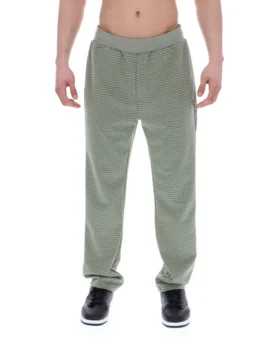 Pantalon Edward à motif chevrons couleur écume de mer