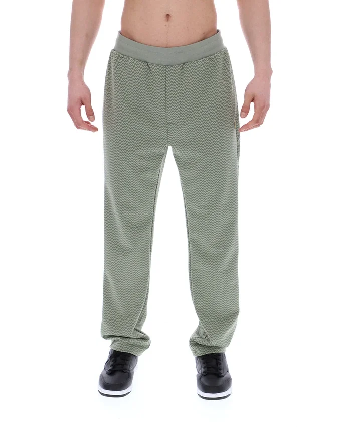 Pantalon Edward à motif chevrons couleur écume de mer