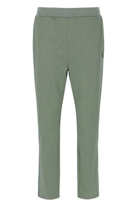 Pantalon Edward à motif chevrons couleur écume de mer