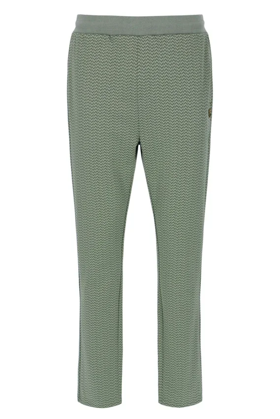 Pantalon Edward à motif chevrons couleur écume de mer