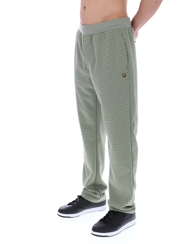 Pantalon Edward à motif chevrons couleur écume de mer