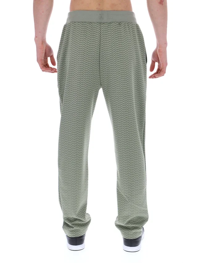 Pantalon Edward à motif chevrons couleur écume de mer