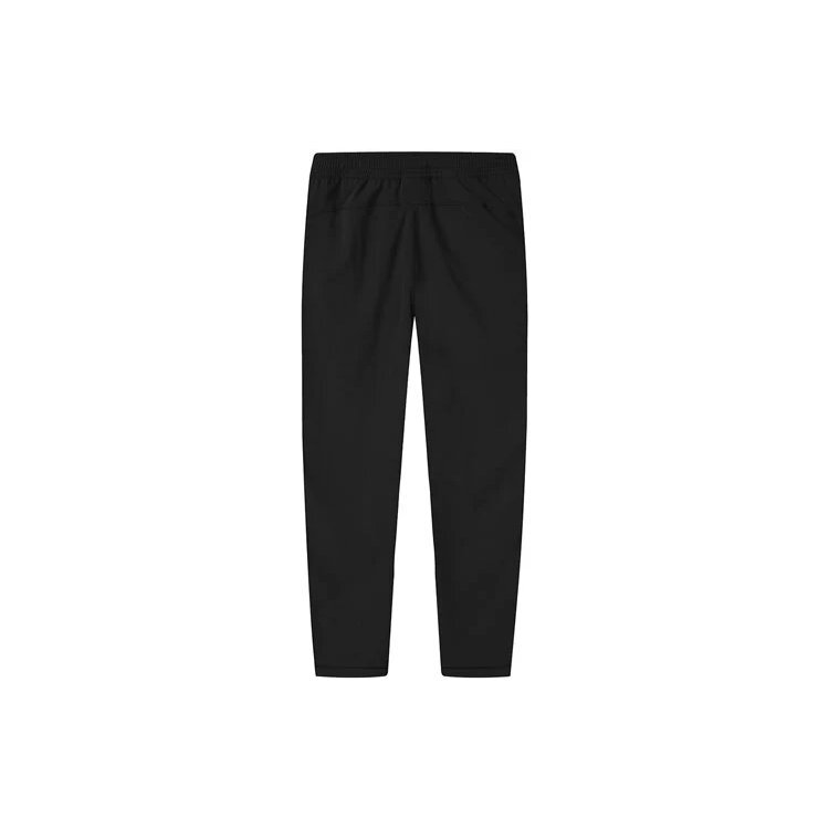 Pantalon long droit décontracté en tissu tissé, fin et léger, noir