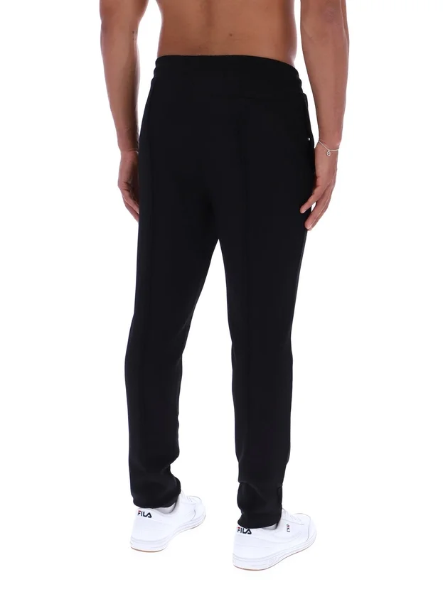 Pantalon slim noir Molveno à plis creusés