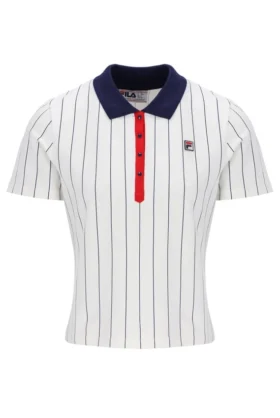Polo ajusté BB1 à fines rayures Gardenia Bai
