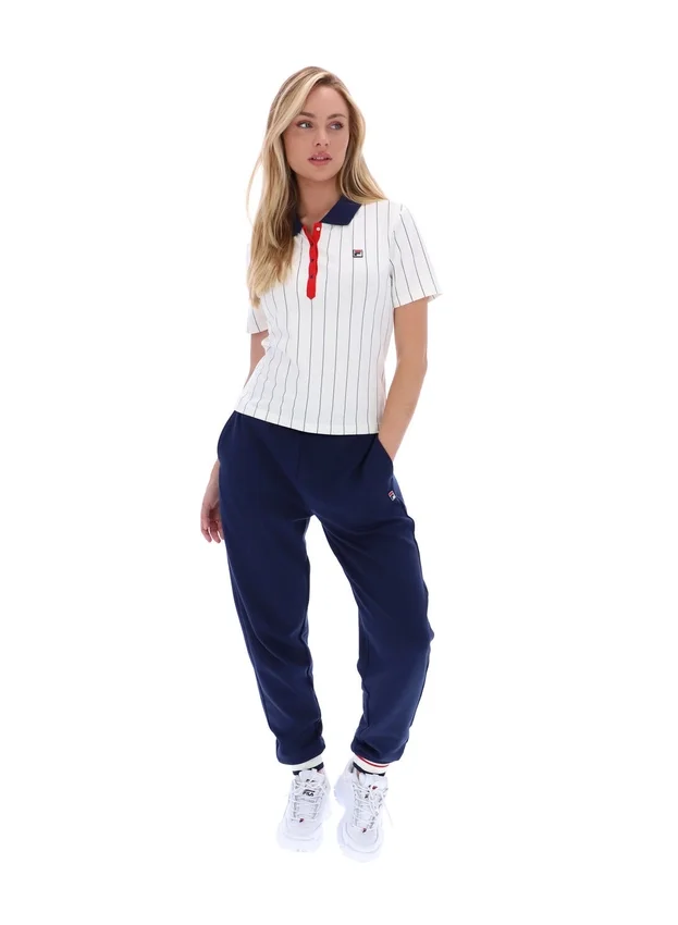 Polo ajusté BB1 à fines rayures Gardenia Bai