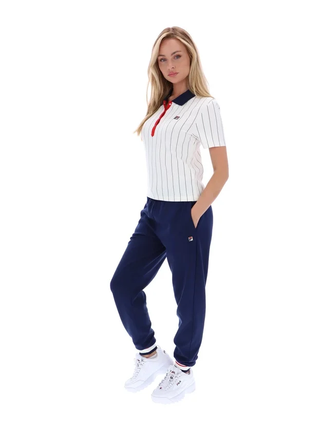 Polo ajusté BB1 à fines rayures Gardenia Bai