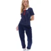 Polo ajusté Fila Navy Bai BB1 à rayures fines